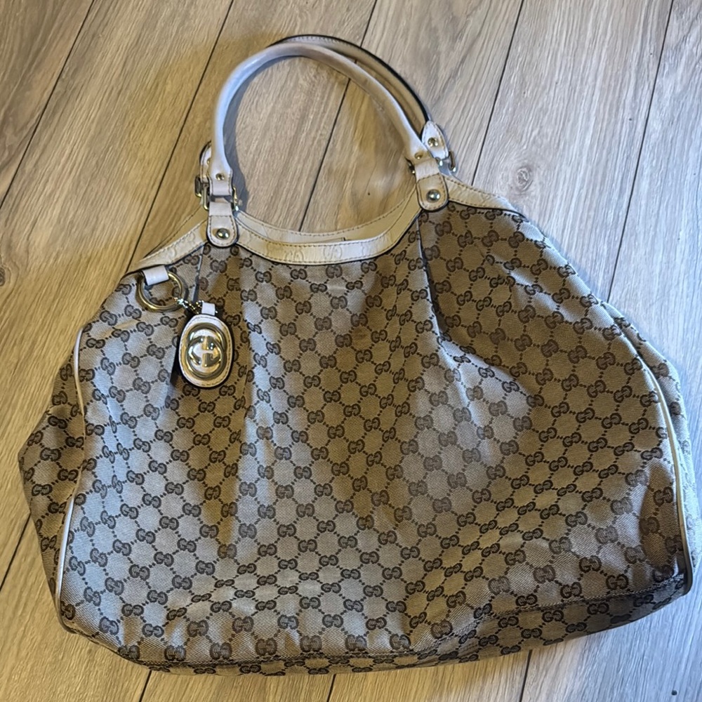 Gucci Brown Monogram Tote Bag